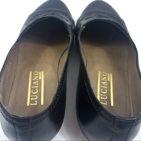 LUCIANO MIAMI Leather Dress Cowboy Western Shoes 8 - Picture 6 of 8